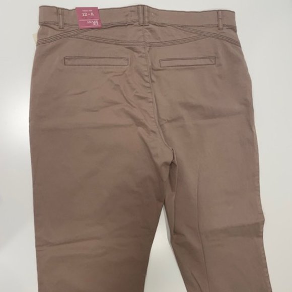 SMART SET Taupe-pinkish hue Cotton Pants Mid-Rise ~ Size 12 with tags - Picture 6 of 16